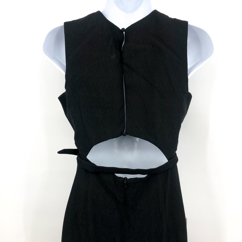BARDOT Women's Belted Jumpsuit US 4 XS Black Cut Out Sleeveless NWT - Picture 11 of 15